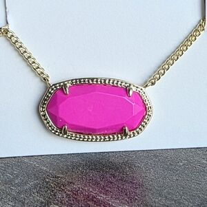 Kendra Scott Gold Necklace with Pink Pendant